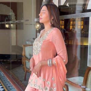 Indian Sharara & Kurta set in Peach!